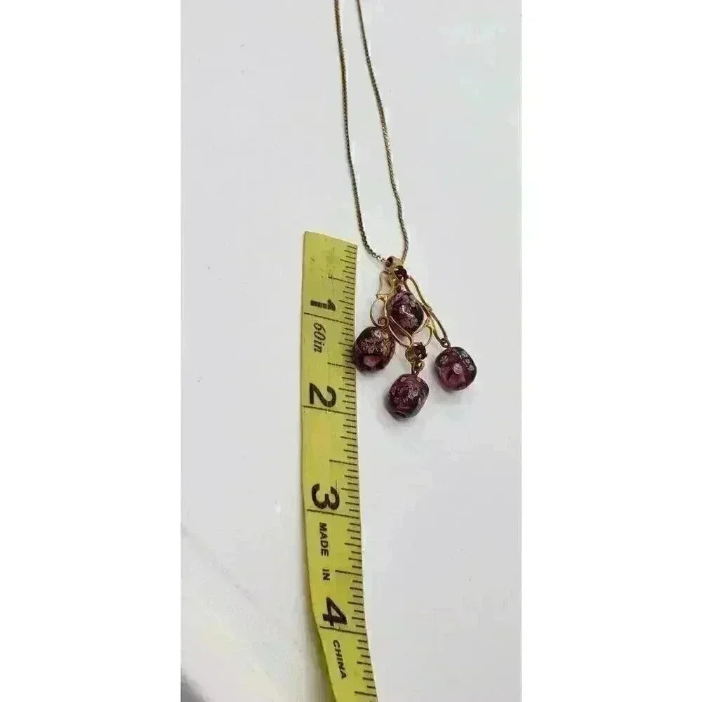 Vintage MCM Japanese Tombo Millefiori Art Glass Bead Necklace 14k Gold Plate - Picture 8 of 10